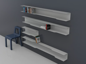 U-SHELF - Powder coated steel wall shelf _ VIDAME EDITIONS